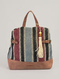 👜 Borsa Intrecciata Multicolor con Tracolla – Eleganza e Stile Boho Chic