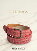 💗 Cintura Effetto Coccodrillo Rosa Made in Italy – Eleganza e Raffinatezza