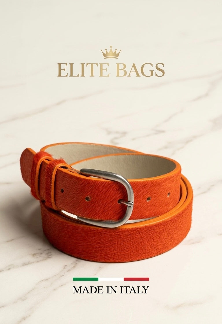 🧡 Cintura Artigianale Arancione Made in Italy – Eleganza e Stile Unico