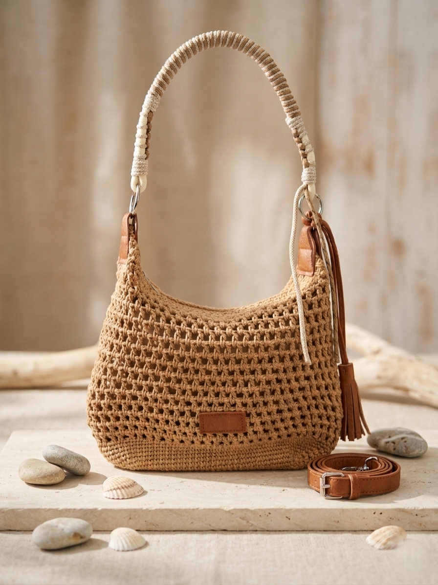 👜 Borsa Artigianale Multicolor con Tracolla Inclusa – Stile Elegante e Casual
