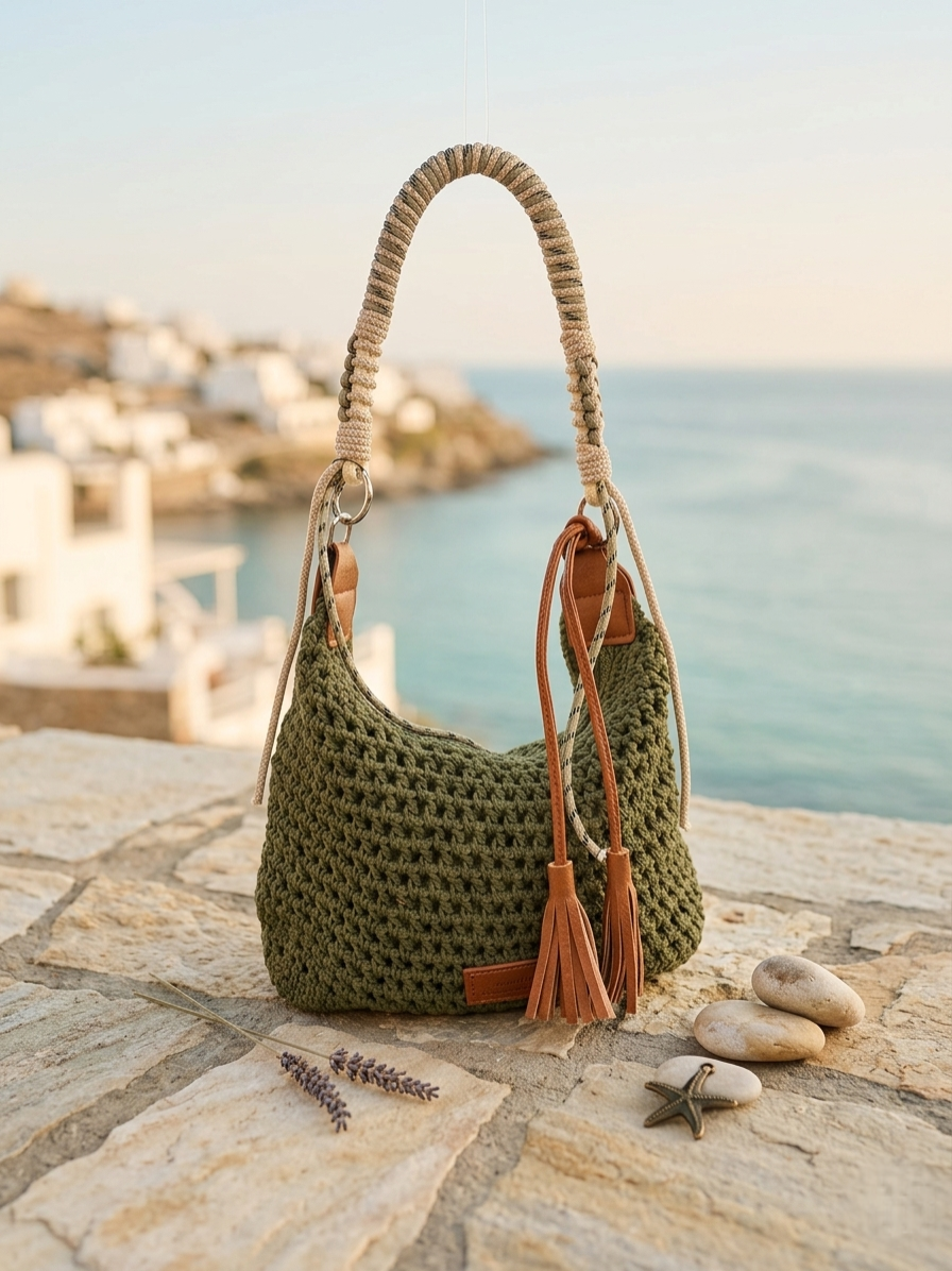 👜 Borsa Artigianale Multicolor con Tracolla Inclusa – Stile Elegante e Casual
