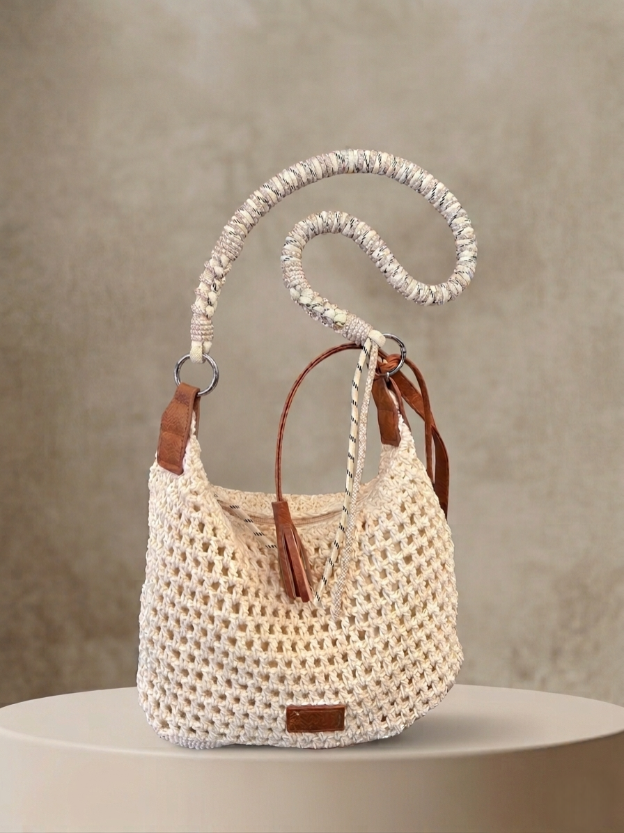 👜 Borsa Artigianale Multicolor con Tracolla Inclusa – Stile Elegante e Casual